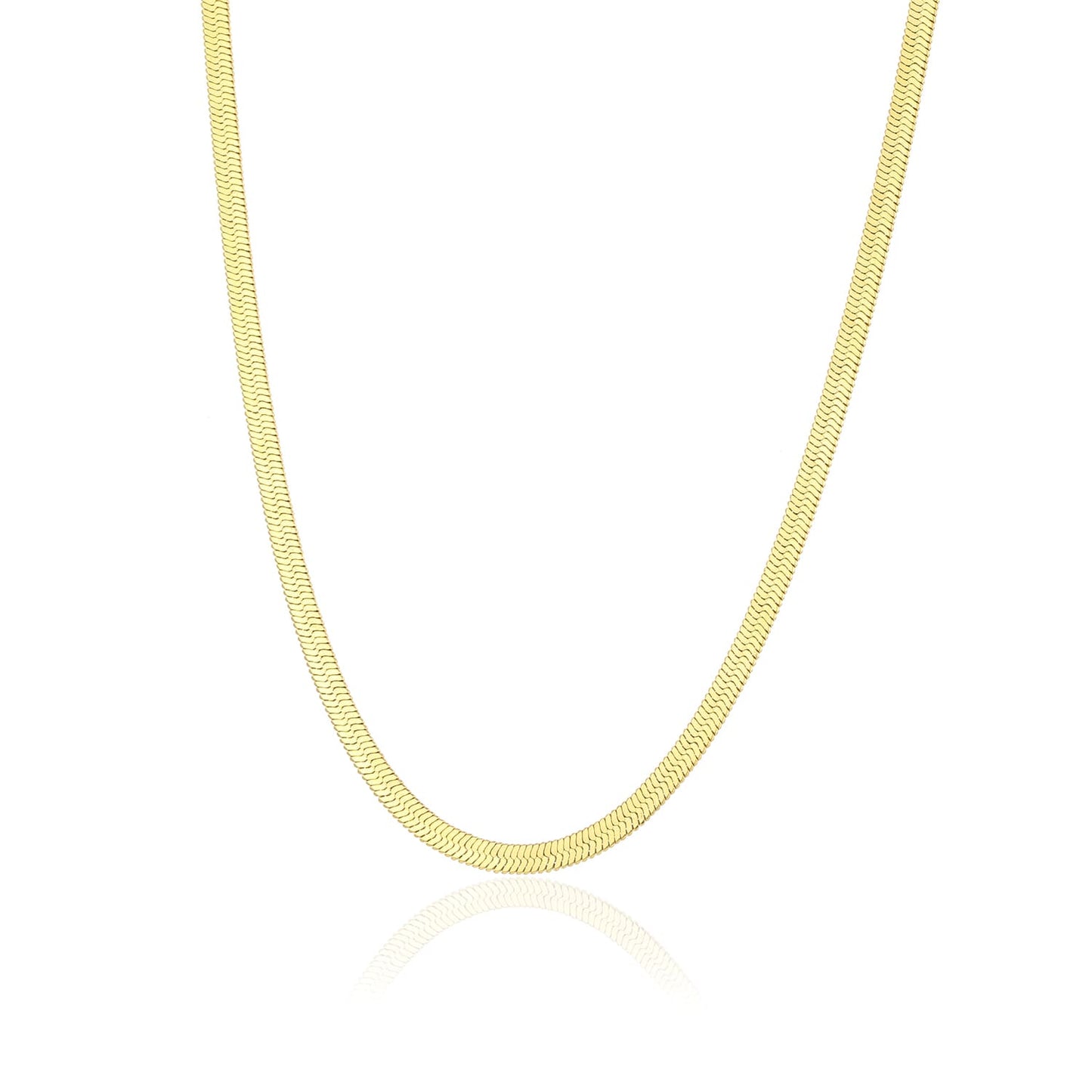 'PLATTE KETTING'' GOUDEN KETTING (4mm)