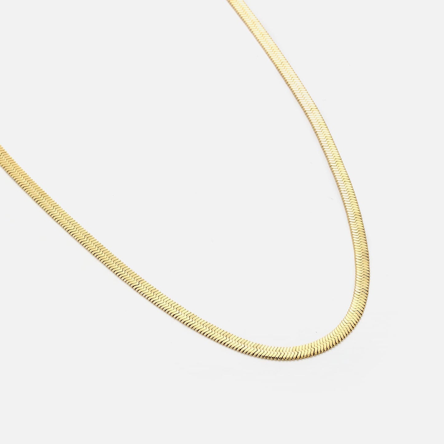 'PLATTE KETTING'' GOUDEN KETTING (4mm)