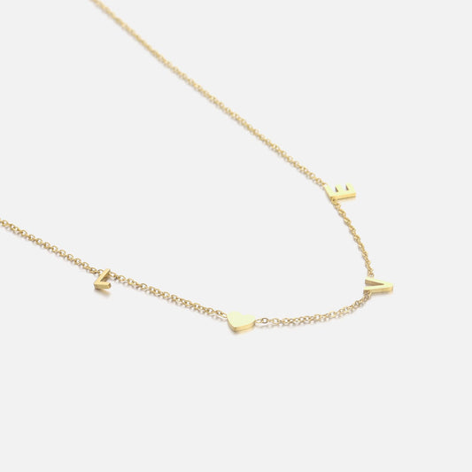 ''LOVE HARTJE"" GOUDEN KETTING