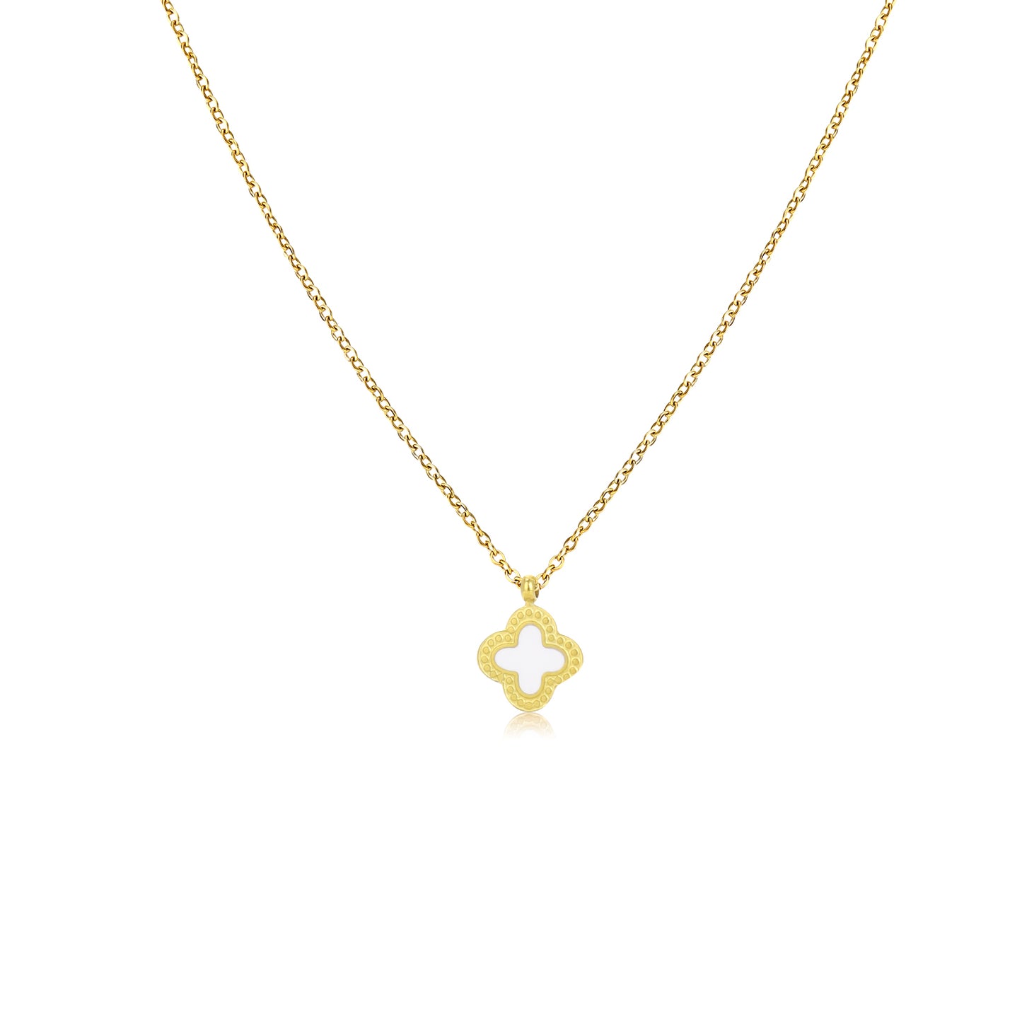 "KLAVER WIT GOUD" GOUDEN KETTING