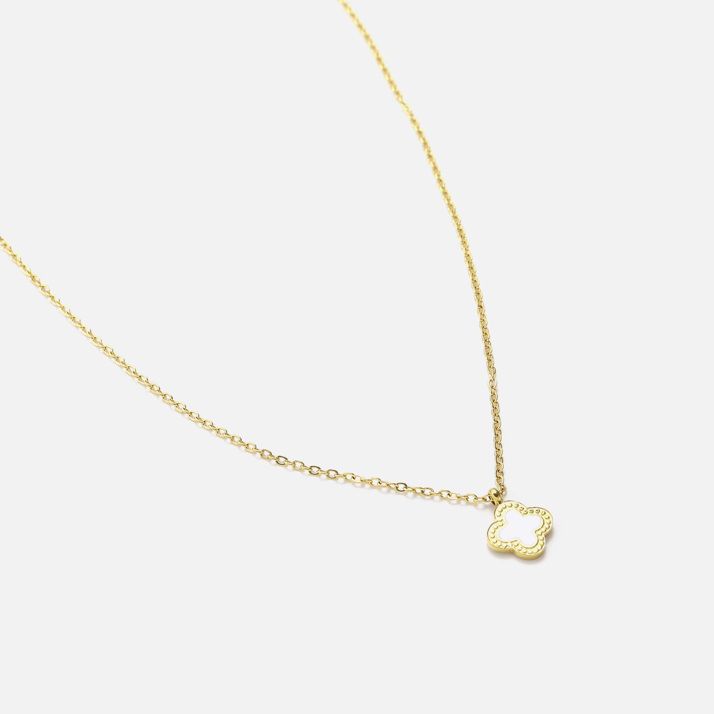 "KLAVER WIT GOUD" GOUDEN KETTING