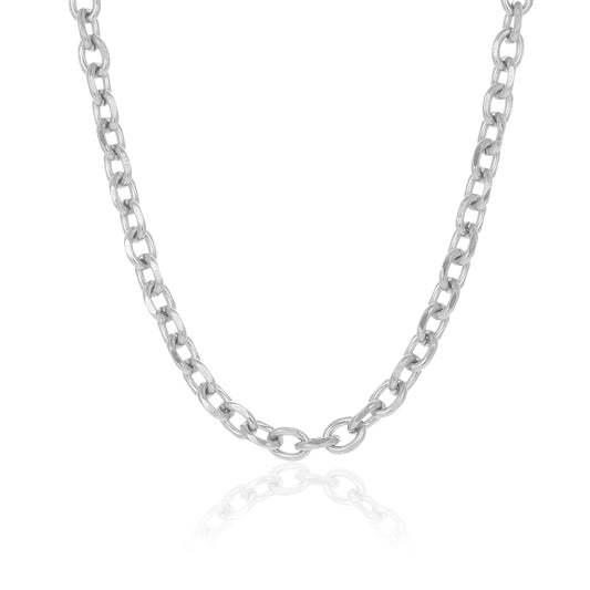 "SCHAKEL LUX" ZILVEREN KETTING (7mm)