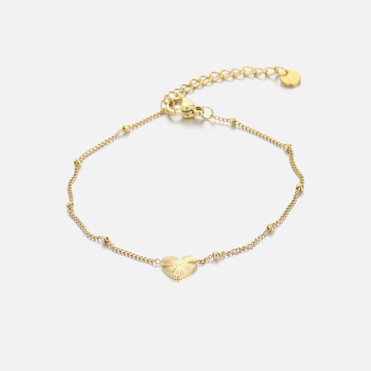 ''GESLOTEN HARTJE'' GOUDEN ARMBAND