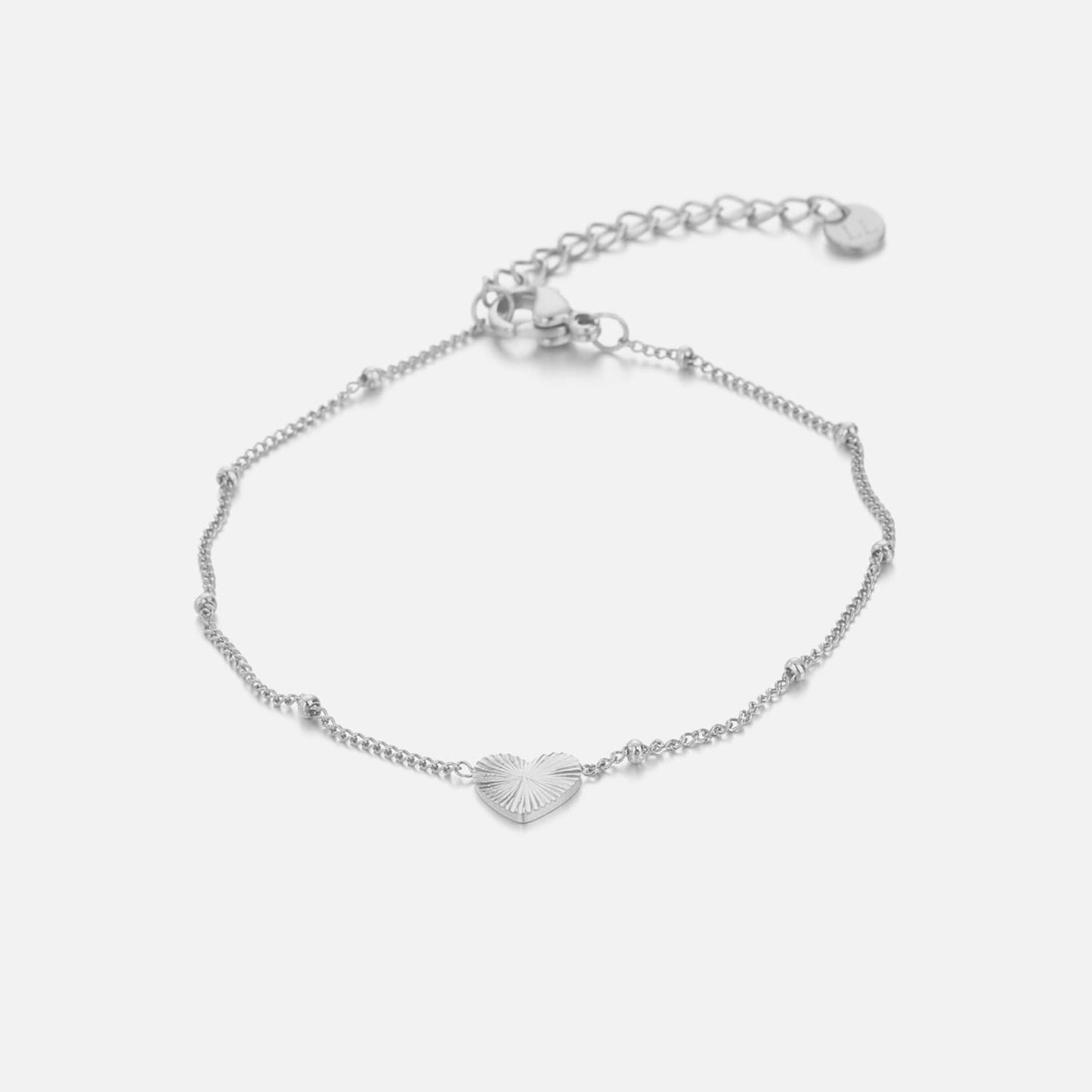 ''GESLOTEN HARTJE'' ZILVEREN ARMBAND