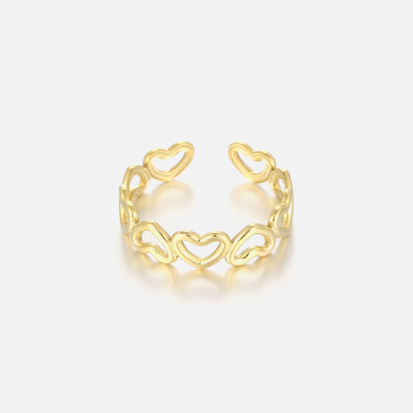 ''OPEN HARTJES" GOUDEN RING