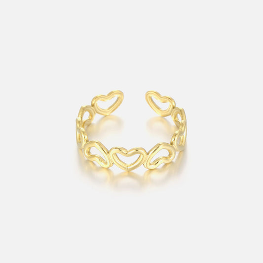 ''OPEN HARTJES" GOUDEN RING