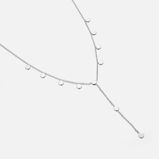 "Y-VORM MUNTJES" ZILVEREN KETTING