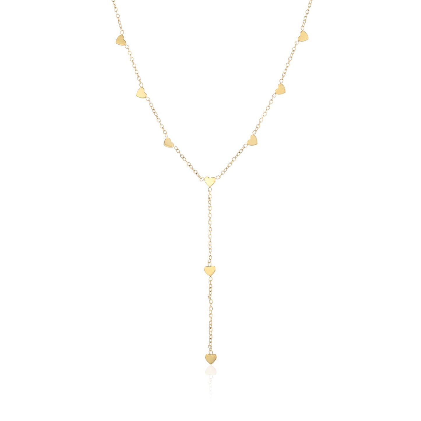 "Y-VORM HARTJES" GOUDEN KETTING