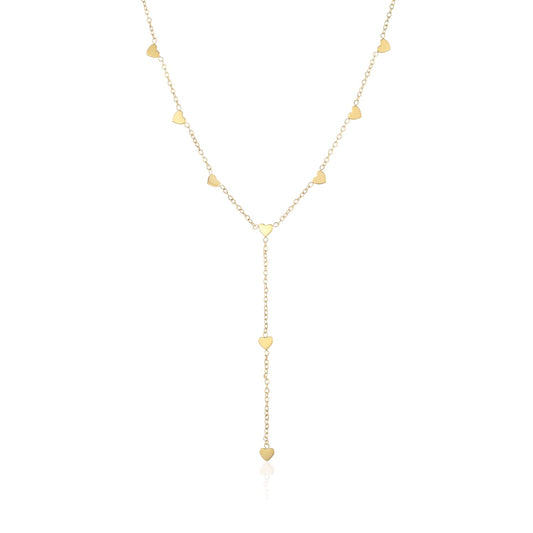 "Y-VORM HARTJES" GOUDEN KETTING