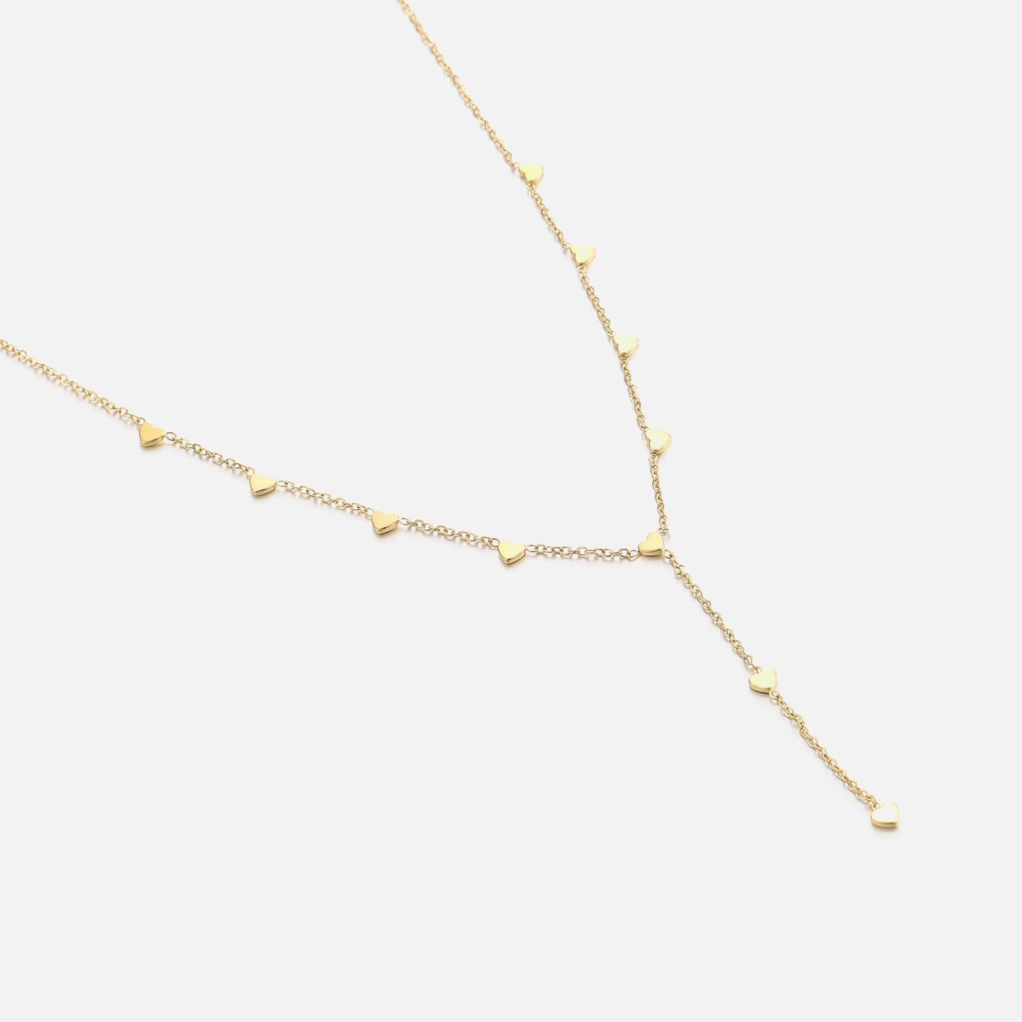 "Y-VORM HARTJES" GOUDEN KETTING