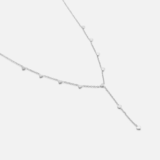 "Y-VORM HARTJES" ZILVEREN KETTING