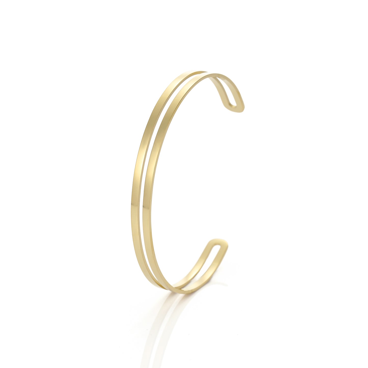 ''DUBBELE BANGLE'' GOUDEN ARMBAND