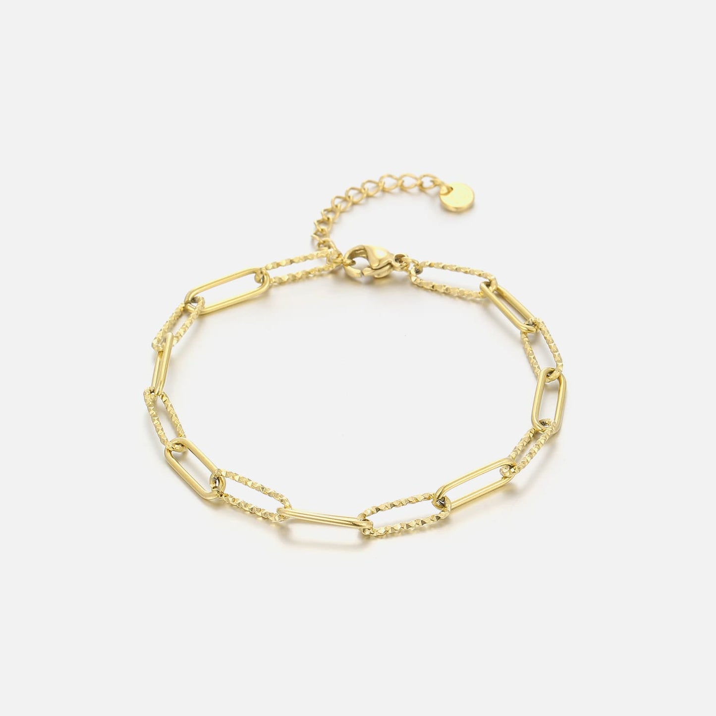 ''FANCY PAPERCLIP'' GOUDEN ARMBAND