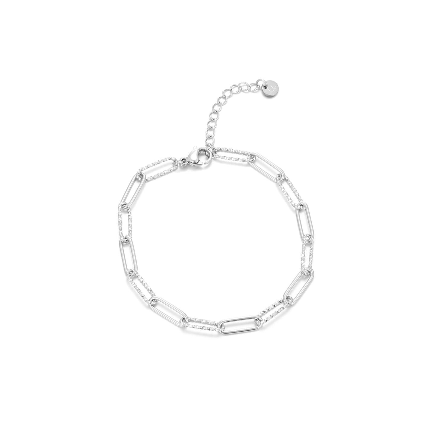 ''FANCY PAPERCLIP'' ZILVEREN ARMBAND