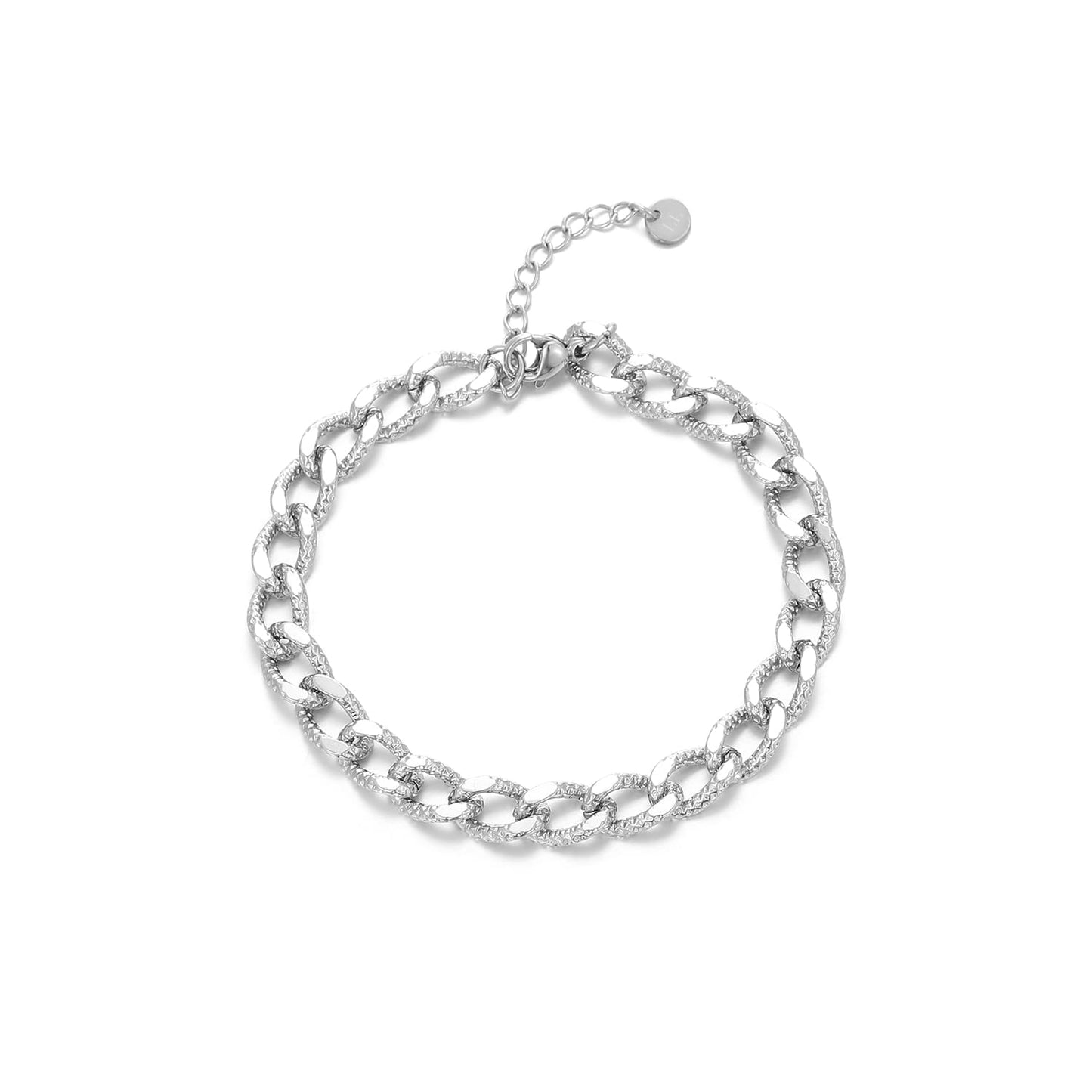 ''FANCY CUBAN'' ZILVEREN ARMBAND