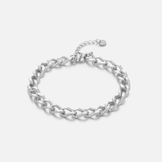 ''FANCY CUBAN'' ZILVEREN ARMBAND