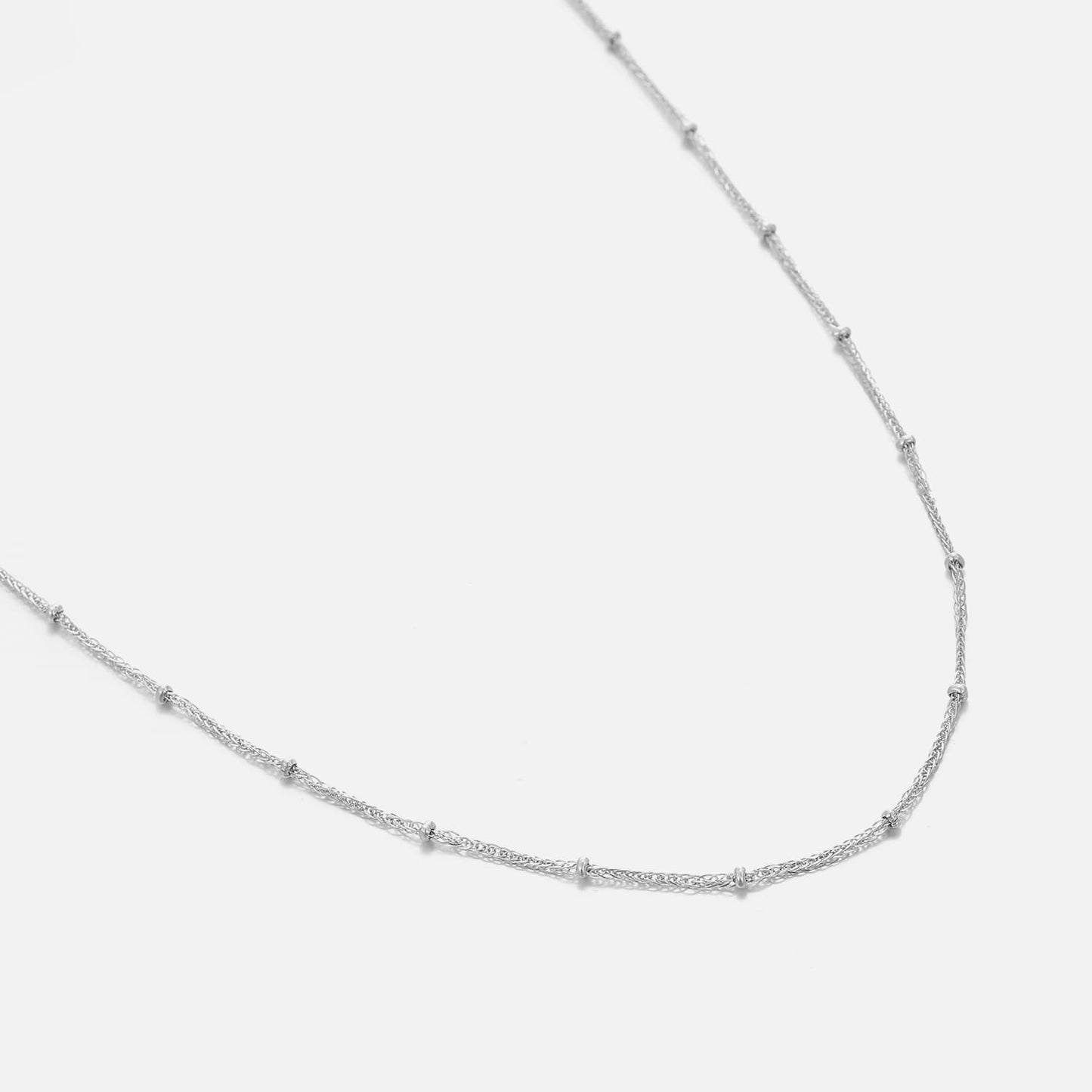 ''FANCY BOLLETJES" ZILVEREN KETTING