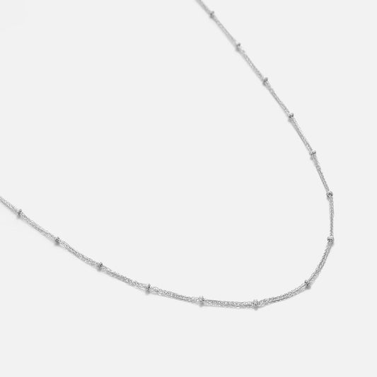 ''FANCY BOLLETJES" ZILVEREN KETTING