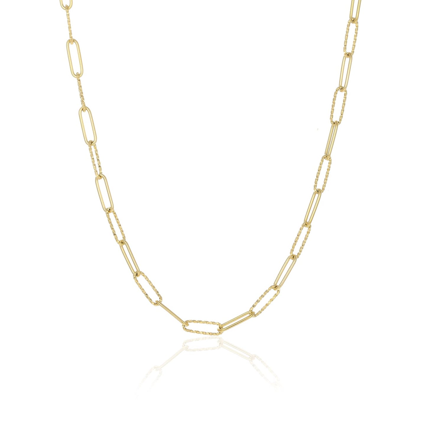 ''FANCY PAPERCLIP" GOUDEN KETTING
