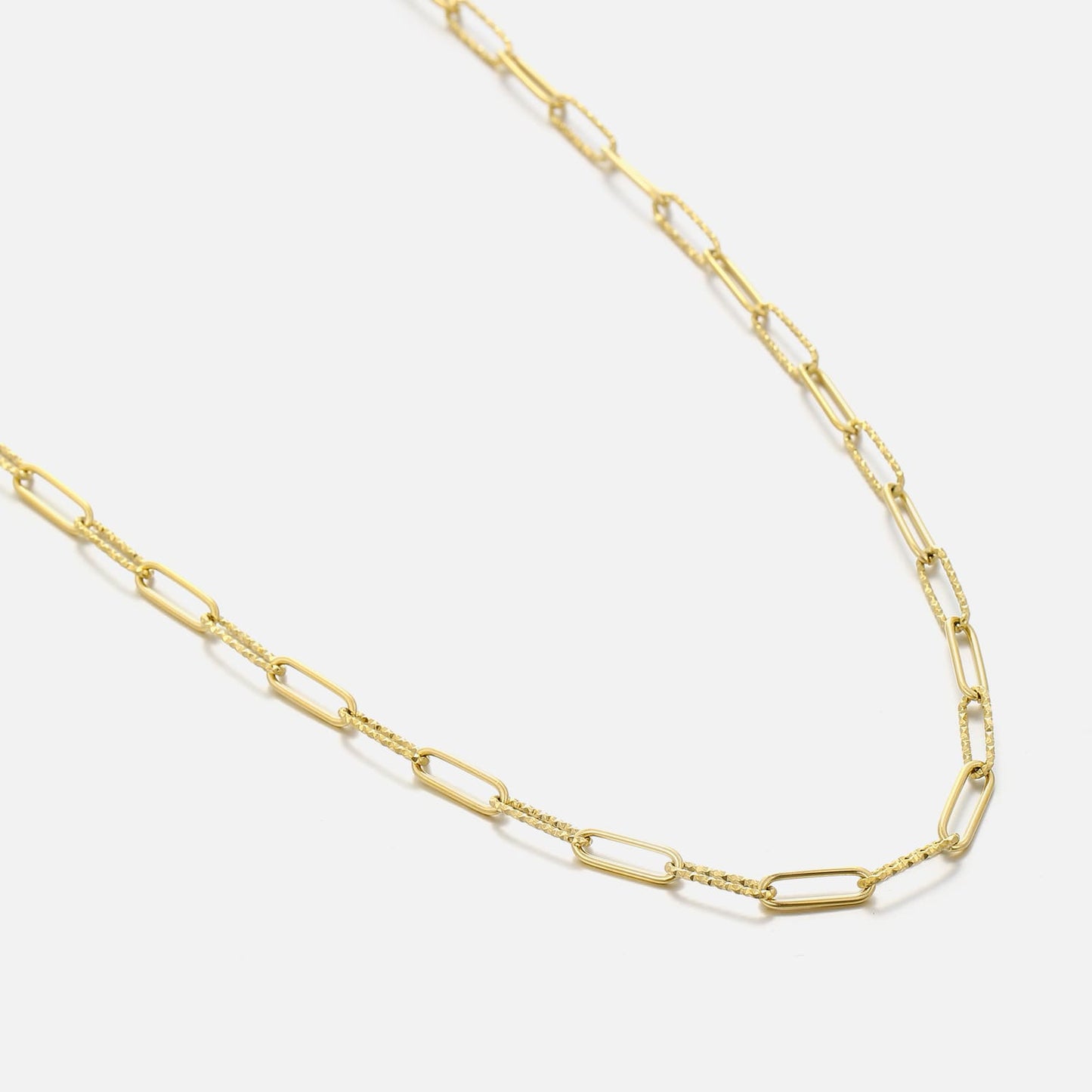 ''FANCY PAPERCLIP" GOUDEN KETTING