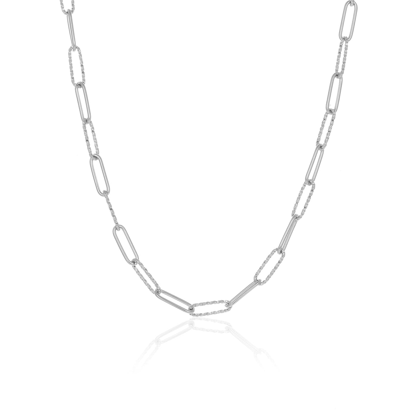 ''FANCY PAPERCLIP" ZILVEREN KETTING