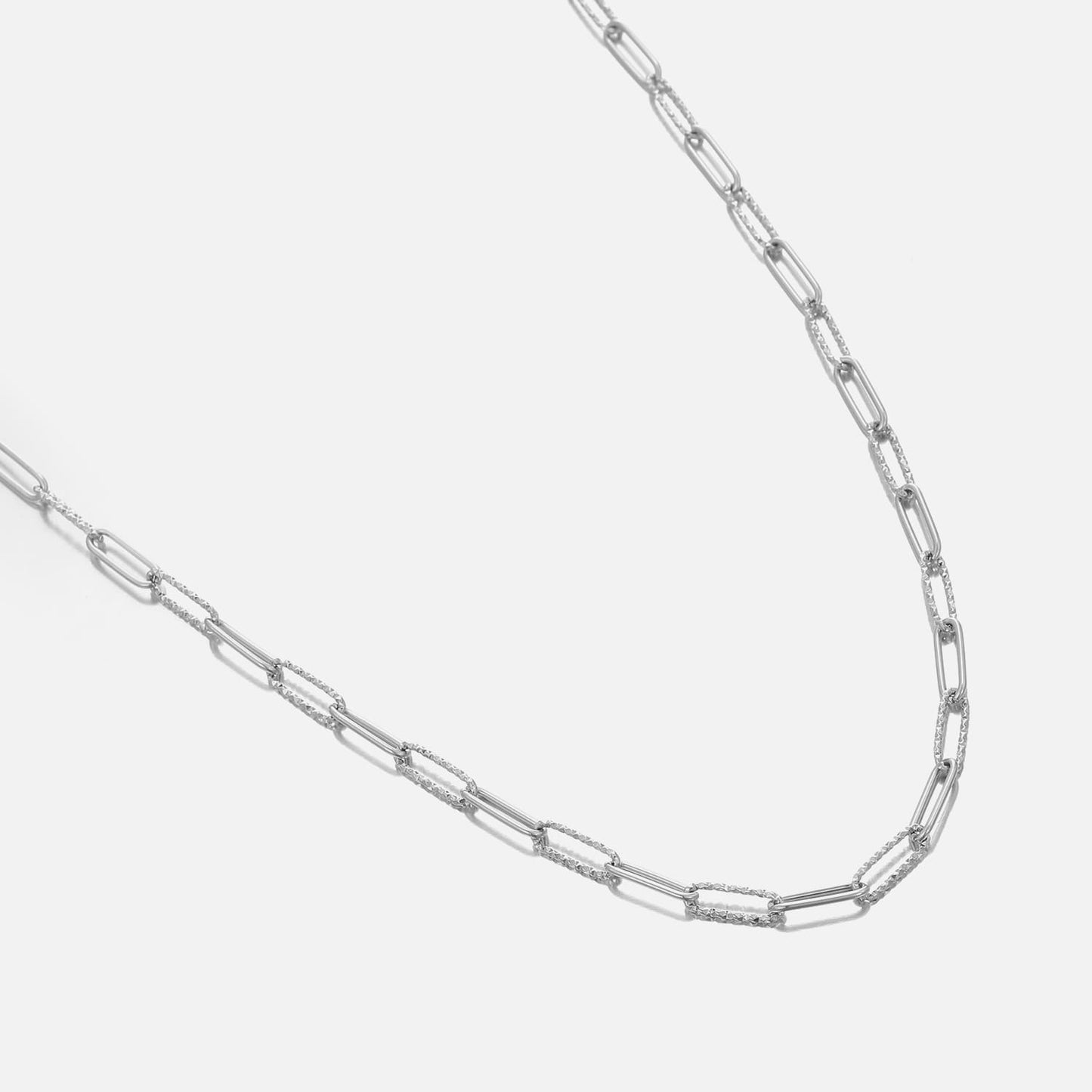 ''FANCY PAPERCLIP" ZILVEREN KETTING