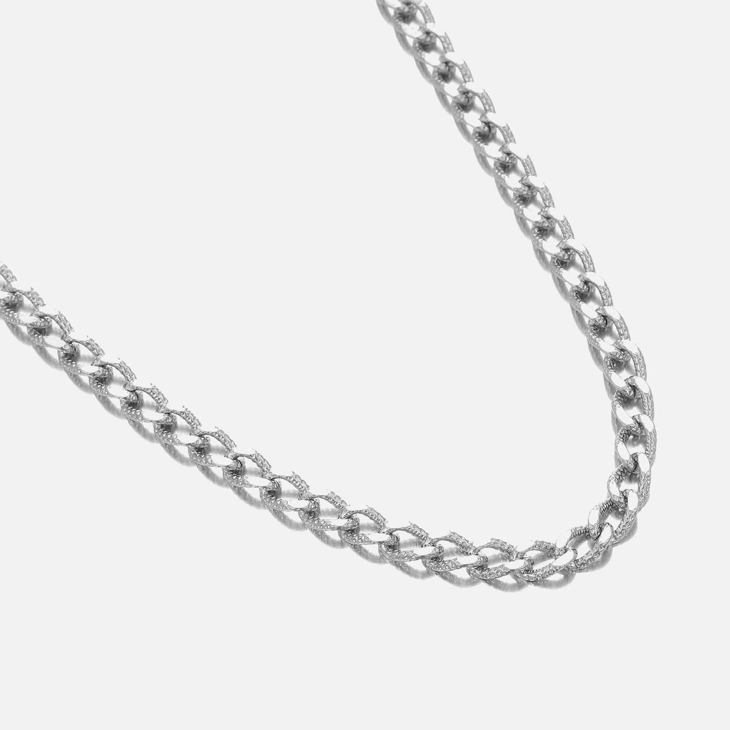 ''FANCY CUBAN" ZILVEREN KETTING (6mm)