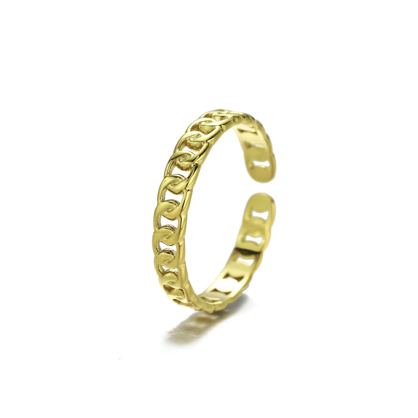 ''FIJNE SCHAKEL'' GOUDEN RING