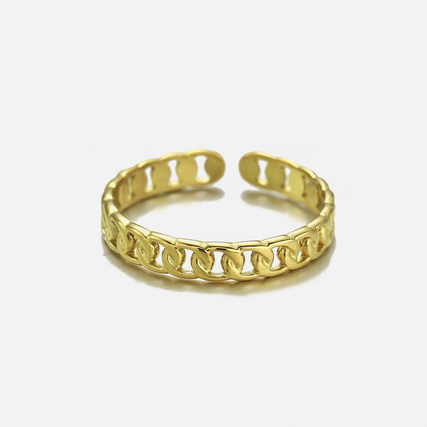 ''FIJNE SCHAKEL'' GOUDEN RING