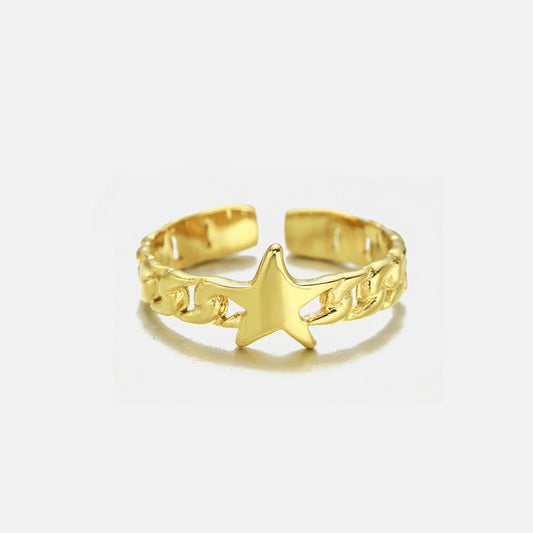''SCHAKEL STER" GOUDEN RING