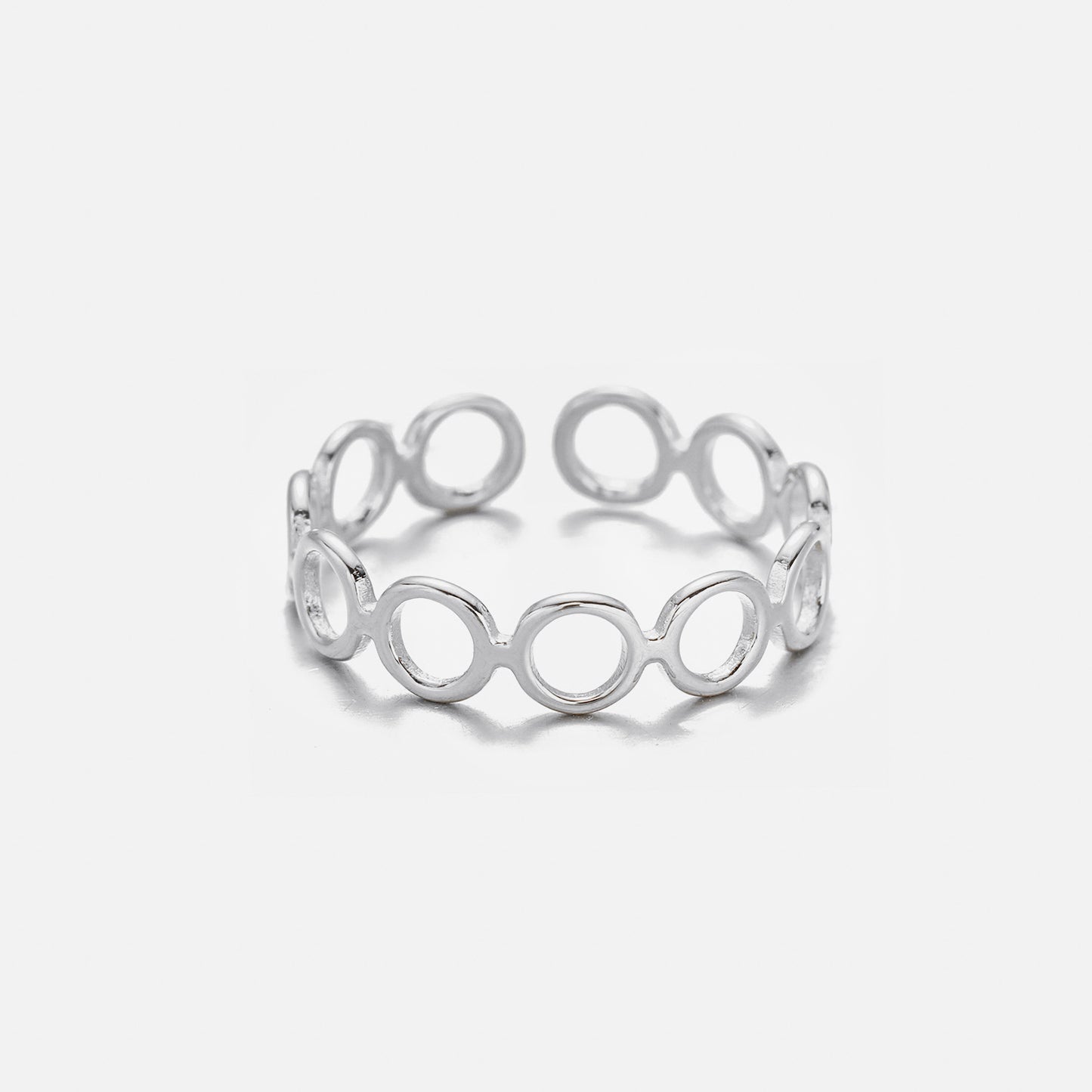 ''PRINT RONDJES" ZILVEREN RING