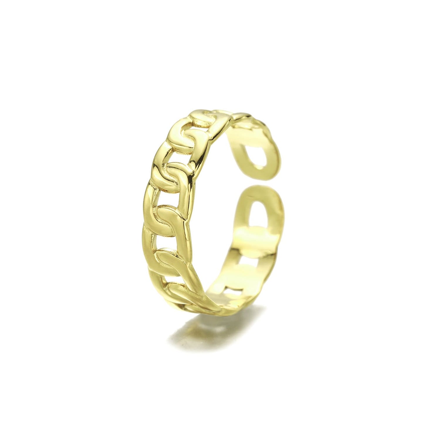 ''KLEINE SCHAKELS" GOUDEN RING