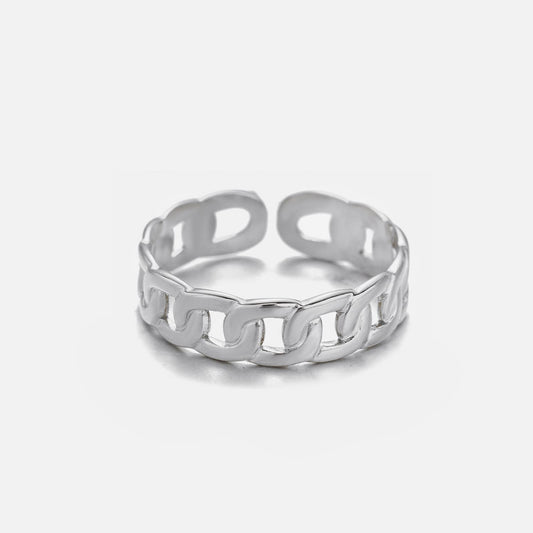 ''KLEINE SCHAKELS" ZILVEREN RING