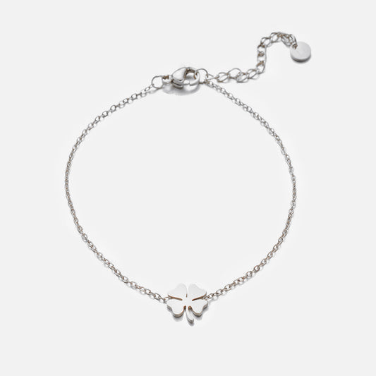 ''KLAVER" ZILVEREN ARMBAND