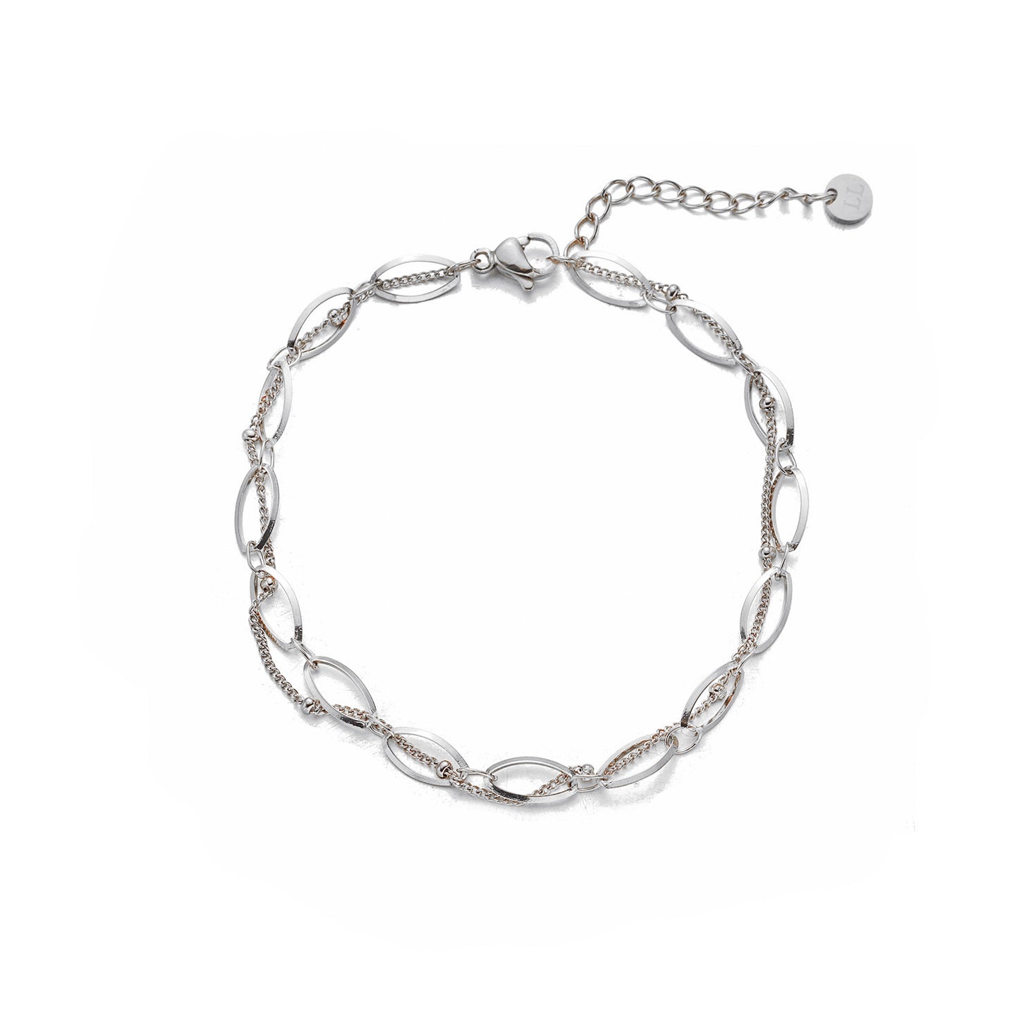 ''VLECHT BALLETJES'' ZILVEREN  ARMBAND