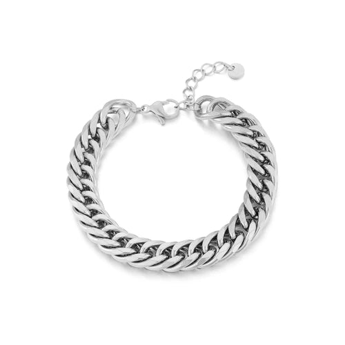 ''CHUNKY'' ZILVEREN ARMBAND(9mm)