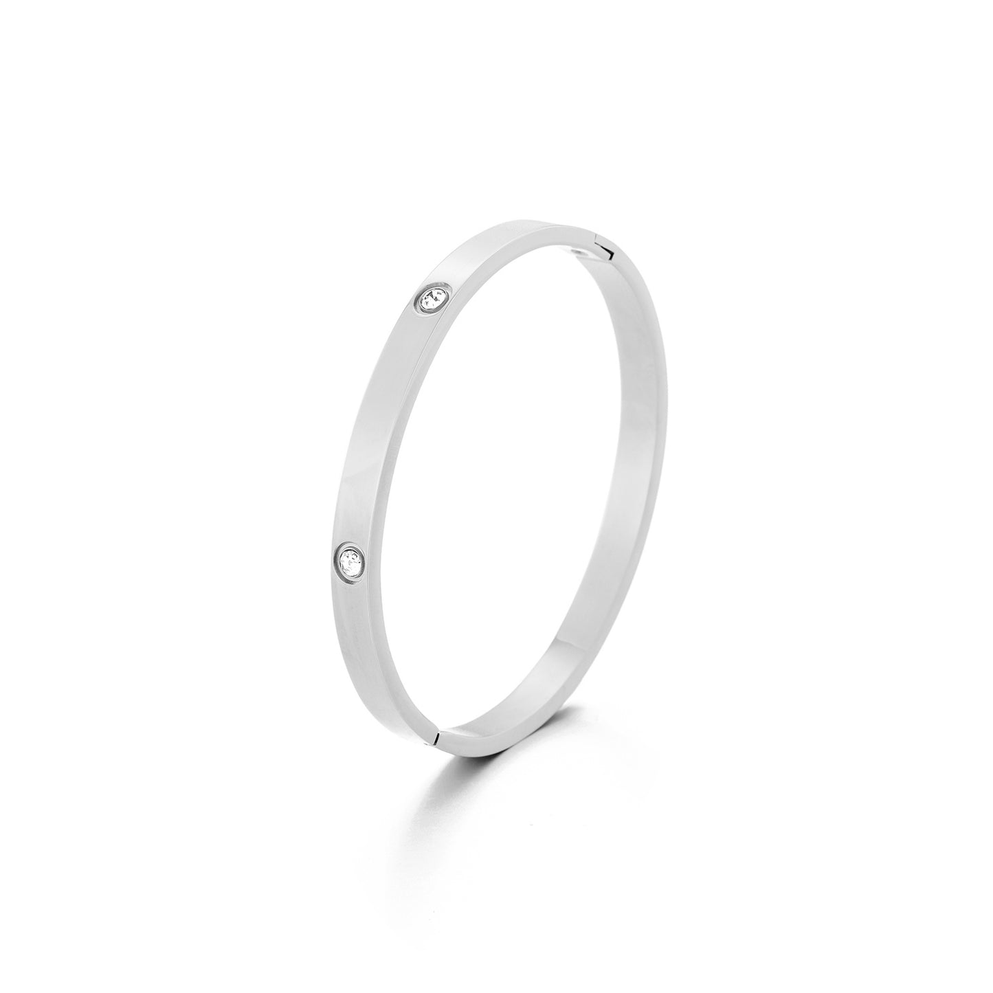 ''BANGLE STEENTJE'' ZILVEREN ARMBAND