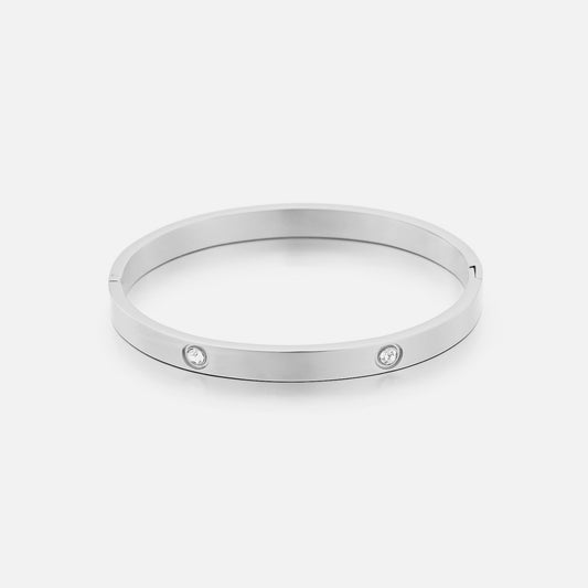 ''BANGLE STEENTJE'' ZILVEREN ARMBAND