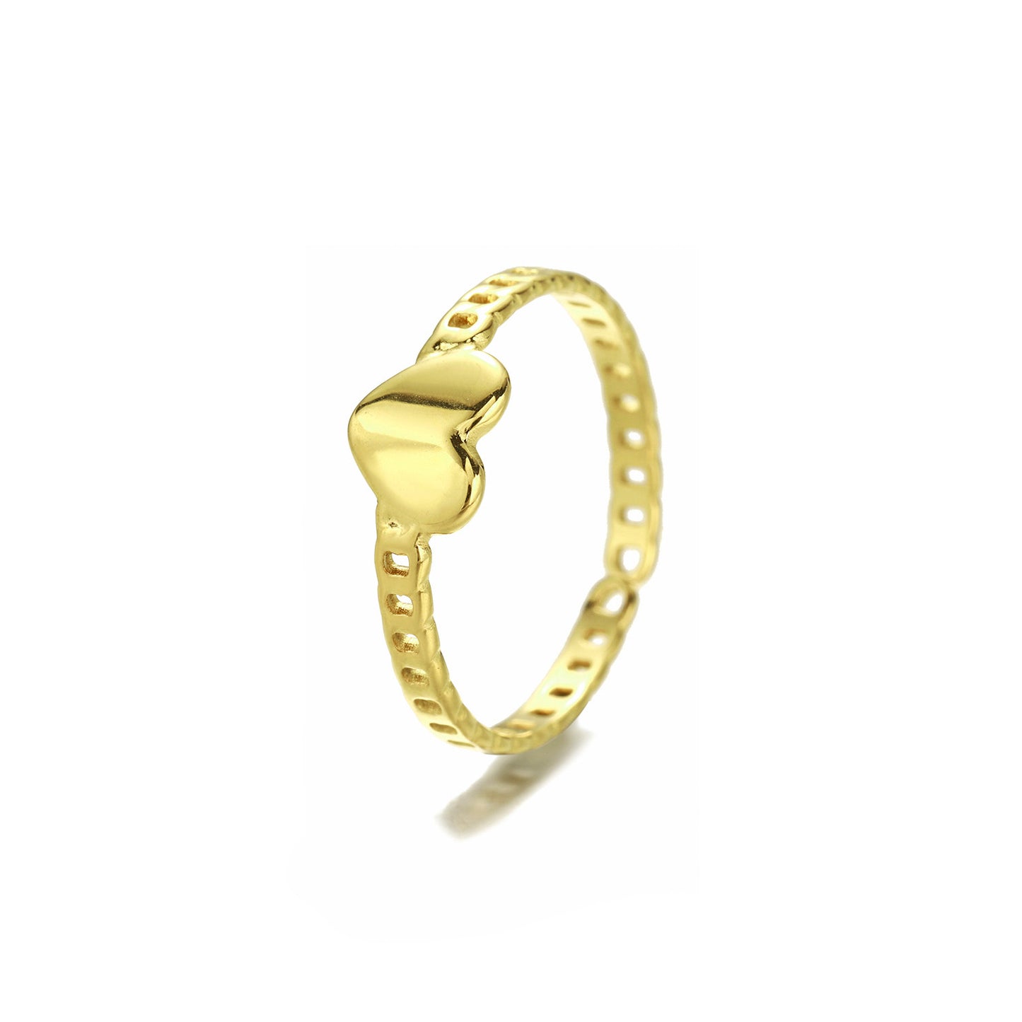 "SCHAKEL HART" GOUDEN RING