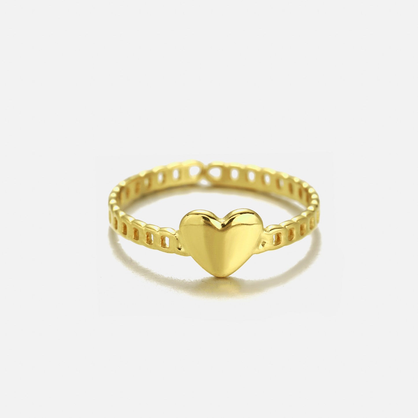 "SCHAKEL HART" GOUDEN RING