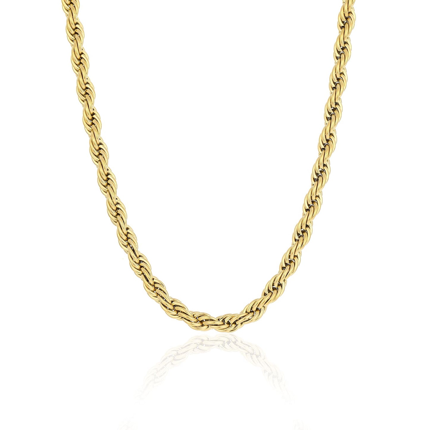 ''ROPE'' GOUDEN KETTING (6mm)