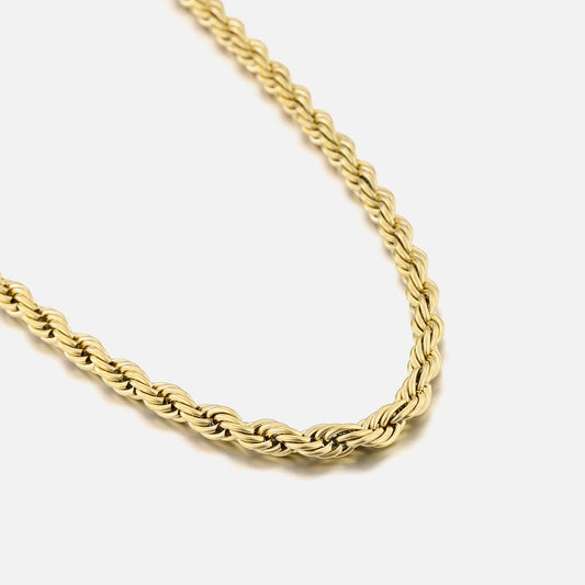 ''ROPE'' GOUDEN KETTING (6mm)