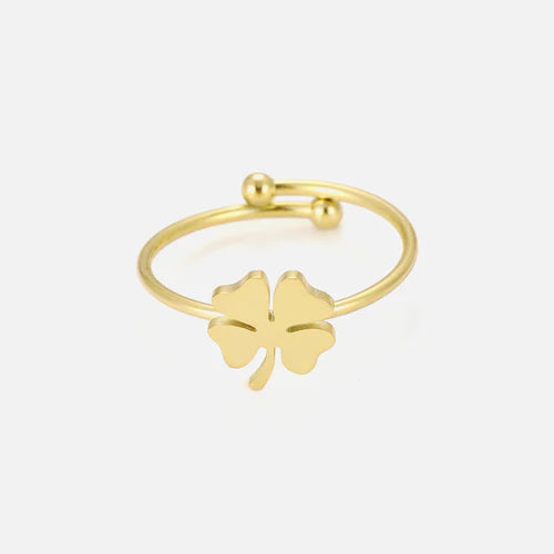 ''KLAVERTJE VIER" GOUDEN RING