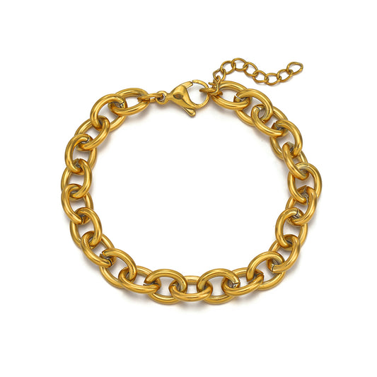 ''CHUNKY SCHAKELS'' GOUDEN ARMBAND